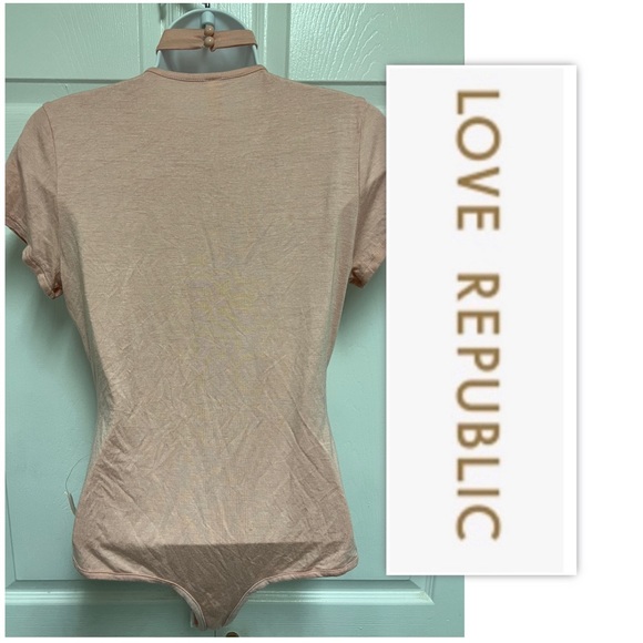 Love Republic Blush Criss Cross Cut Out Bodysuit - Picture 2 of 8